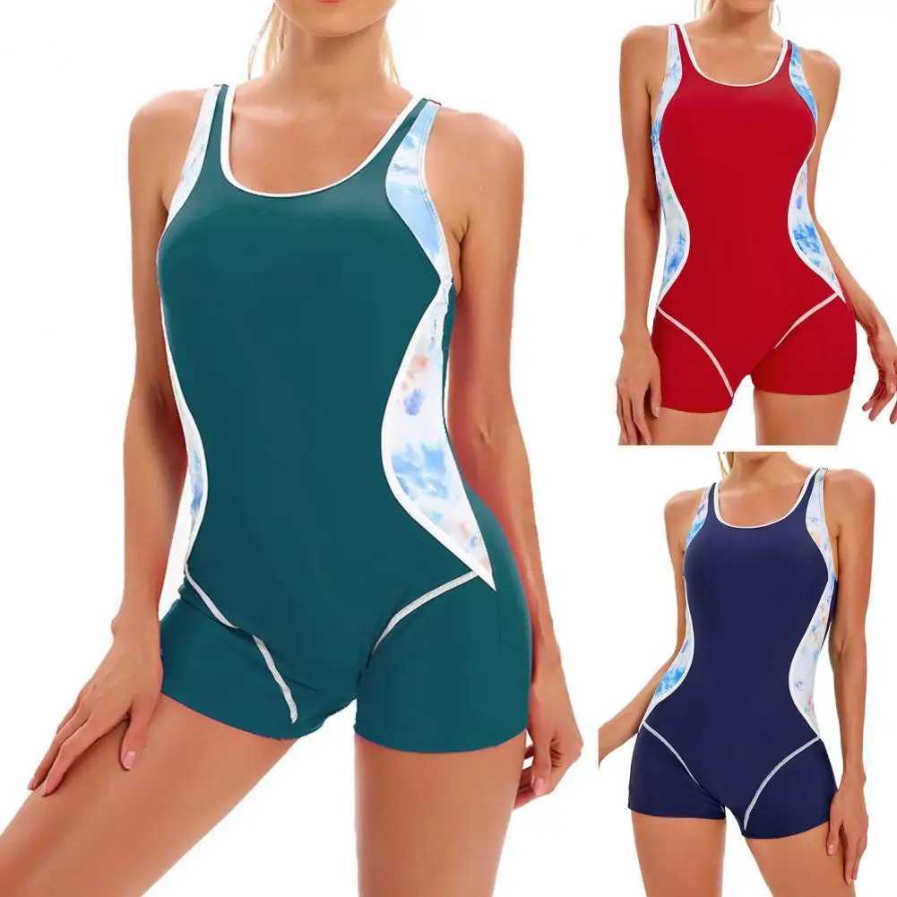 2023 Patchwork Sport One Piece Swimsuit Plus Size Swimwear Women Profional Sport Bathing Suit Surfing Swimsuits Swimming SuitXJ240108