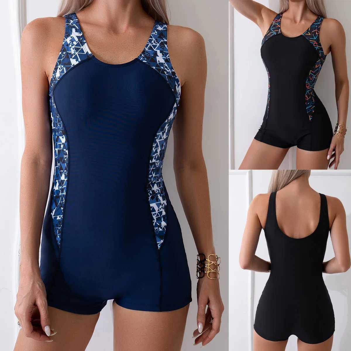Summer Black Sexy One-Piece Swimsuits Closed Womens Swimwear Sports Swimming Wear Body Bathing Suit Beachwear Pool BatherXJ240108
