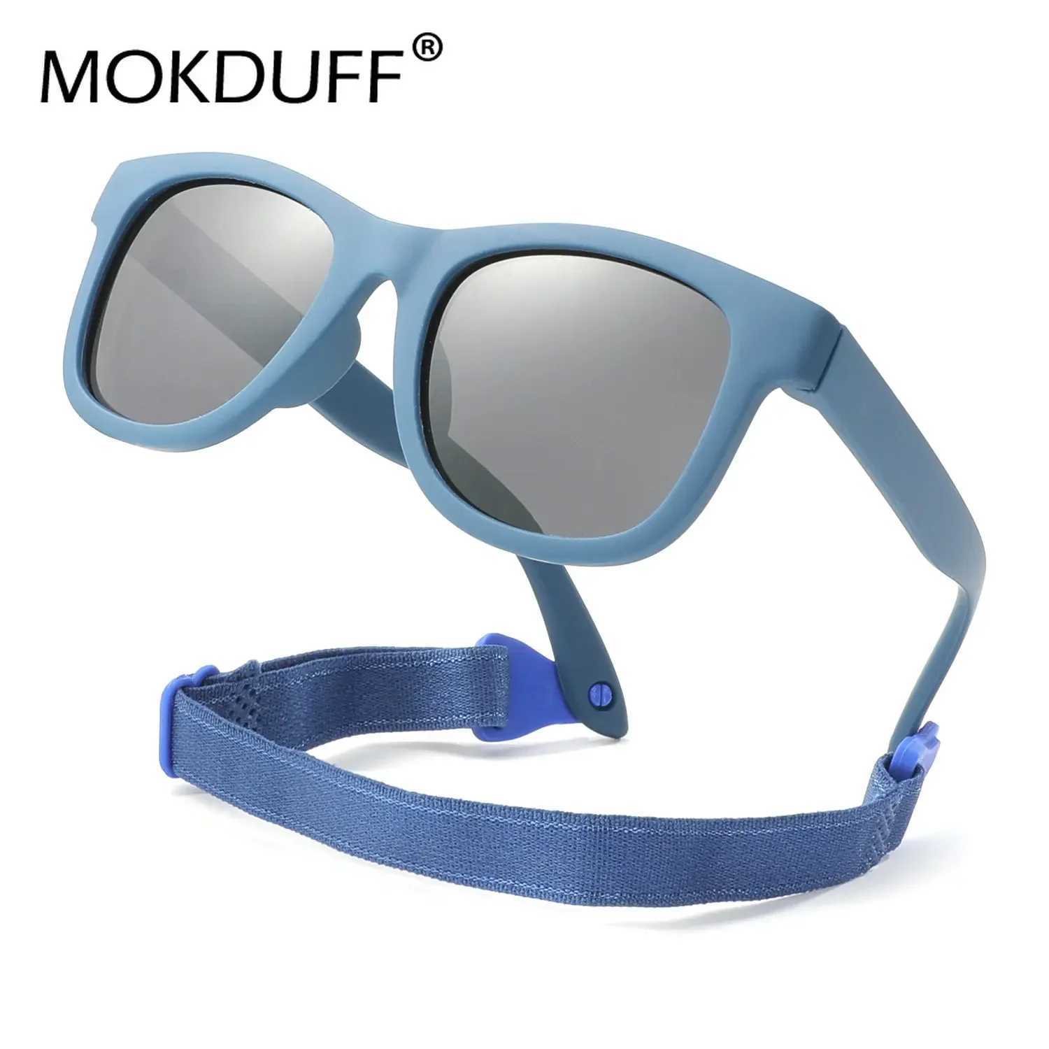 0-2 year baby polarized sunglasses with flexible straps durable square silicone frame UV400 lenses suitable for children W250109