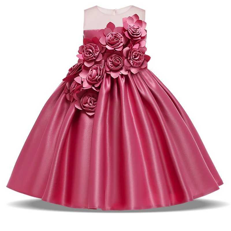 Summer Flower Girl Dress Children Costume Bow Par Wedding Kids Dresses For Girls Evening Briidemaid Prom Gown Vestido 8 10 YrsXJ250108