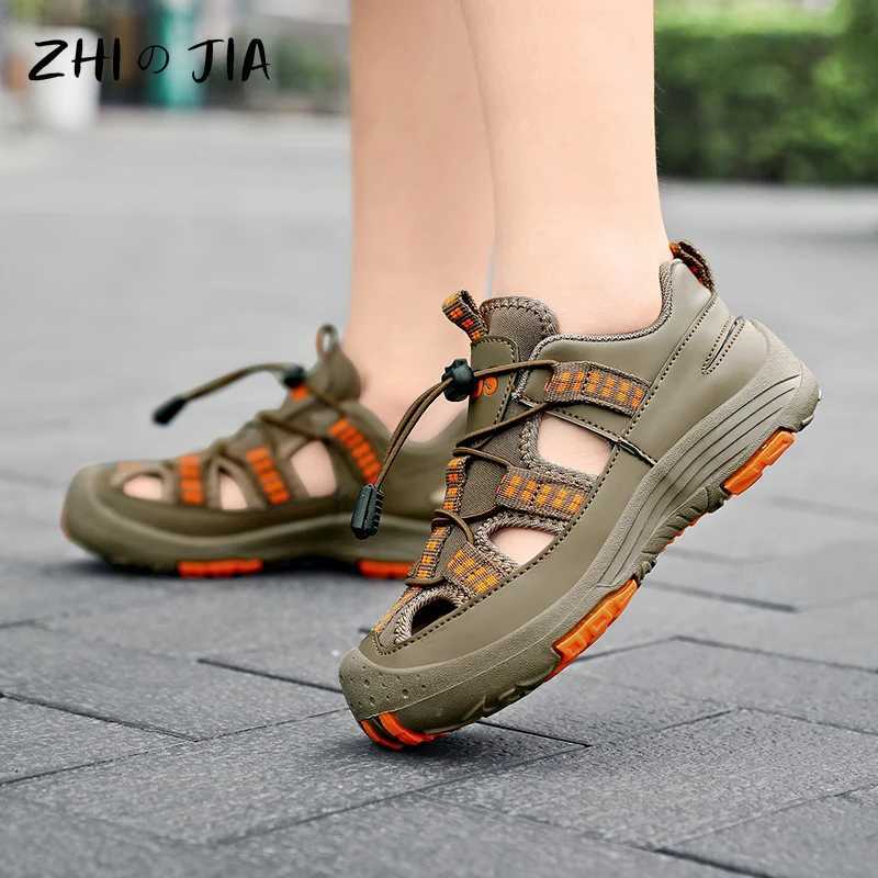 Summer New Childrens Outdoor Beach Sandals Anti slip and Wear resistant Mountain Sandals Fashion Leisure Breathable Sandals W250108