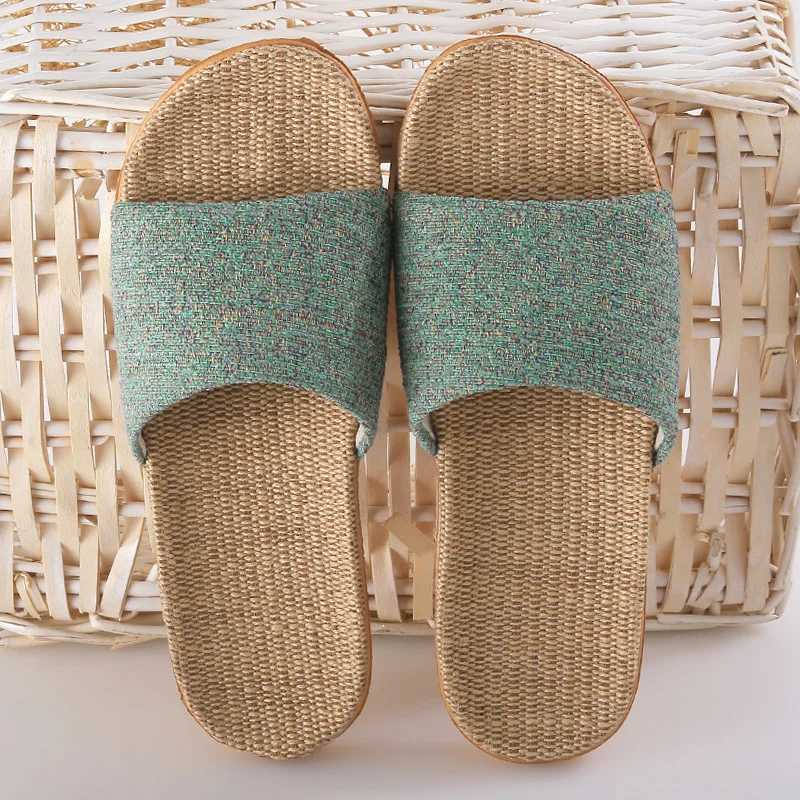 New Arrival Home Couple Indoor Slide Wooden Floor Cotton Linen Slide Family Non slip Men and Women Thick Bottom Summer T250108