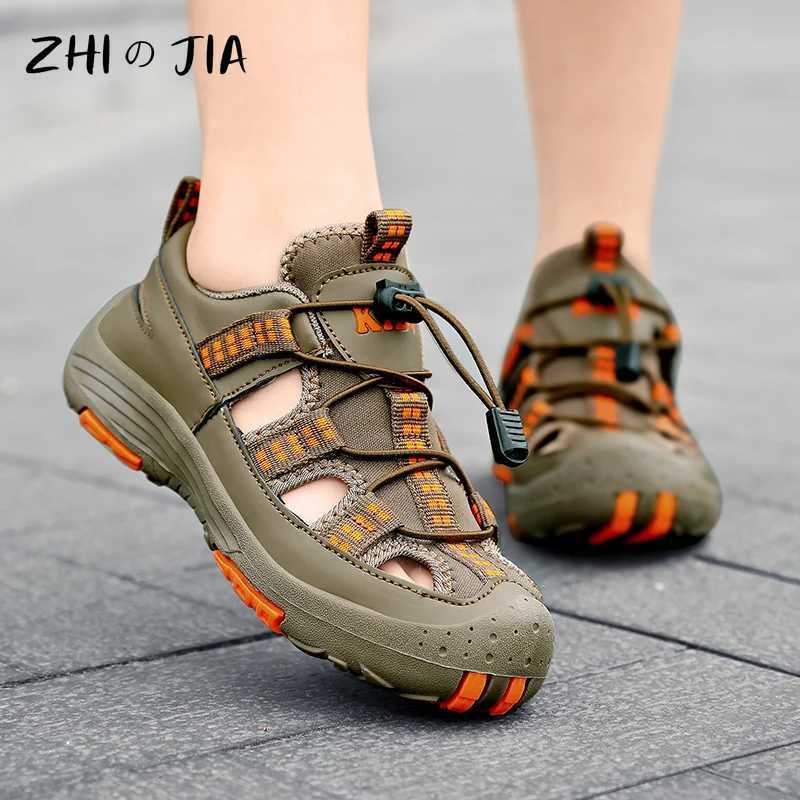 Summer New Childrens Outdoor Beach Sandals Anti slip and Wear resistant Mountain Sandals Fashion Leisure Breathable Sandals W250108