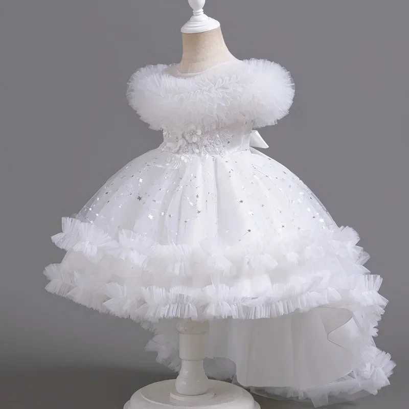 Fashion Flower Girl Dresses for Weddings Sleeveless Lace Kids Dresses for Girls Summer Children Girls Par Dresses 3-12 YearsXJ250108