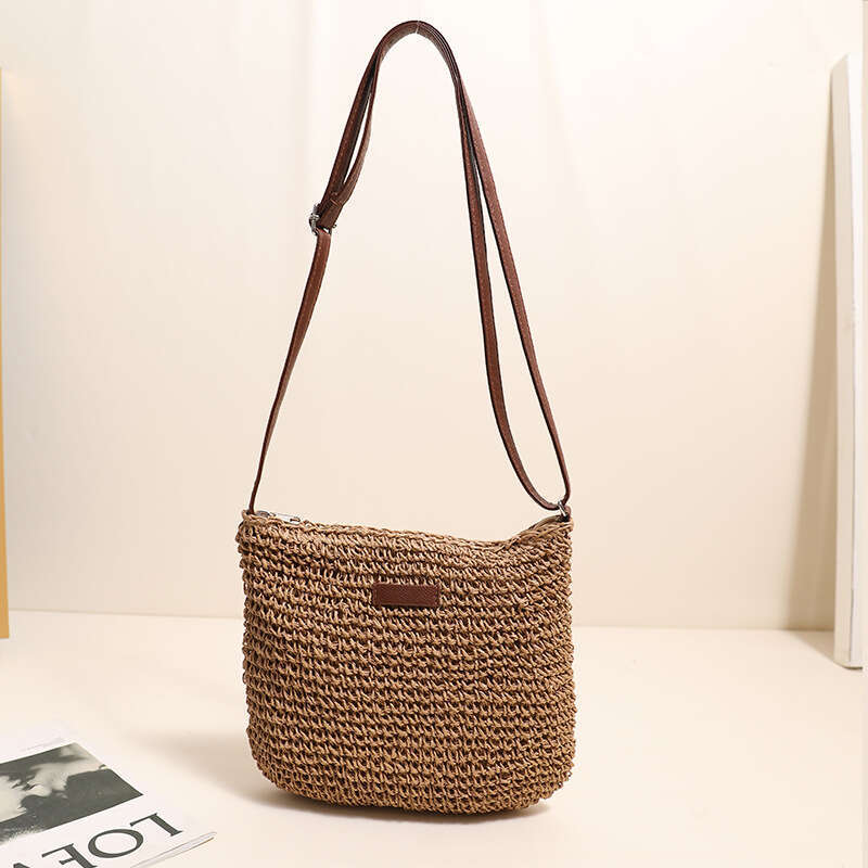 Factory Direct New Simple Single Shoulder Straw Woven Holiday Beach Bag Versatile Women's Bags
