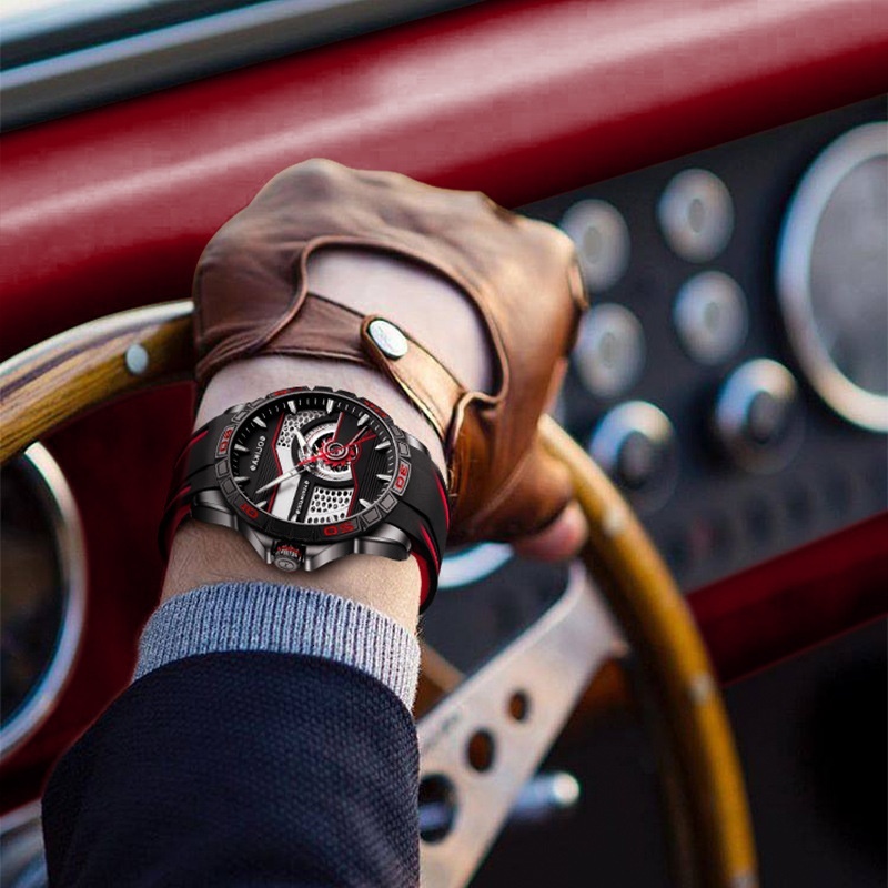 Stylish Men's Double-Sided Skeleton Automatic Watch with Luminous Features