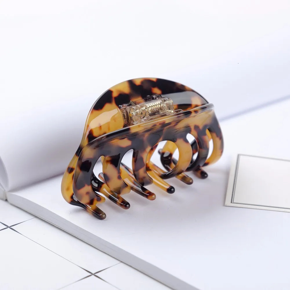 8cm Long Large Hair Claws Torise Shell Color Fashion Hair Accessories Headwear Hair Clip Acetate for Adult 250103