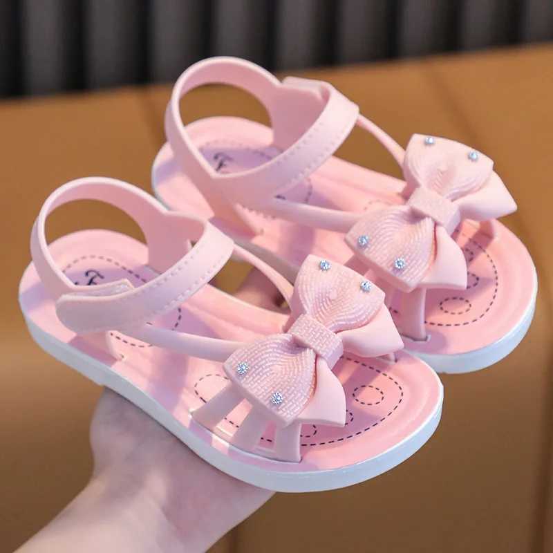 Girls Sandals 2023 Summer New Zhongda Childrens Soft Bottom Princess Breathable Childrens Beach Sandals 2-10 Years Old W250108