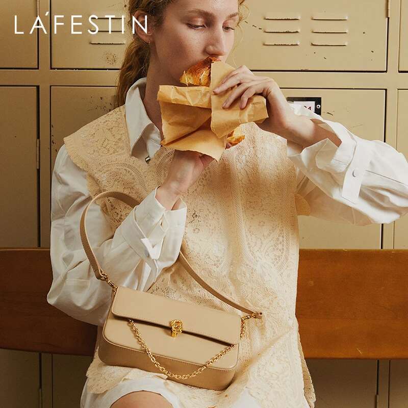 LA FESTIN 2023 New Ladies Shoulder Crossbody Messenger Handbag For Women Designer Autumn Winter Chain Square Bag