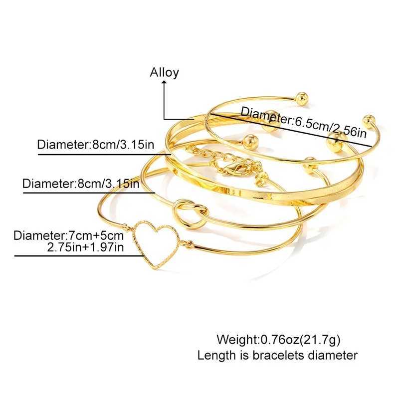 4pcs/set Stainl Steel Bracelets Vintage Mens Fashion Metal Woven Twist Texture Bangles for Women Jewelry Streetwear GothXJ250109