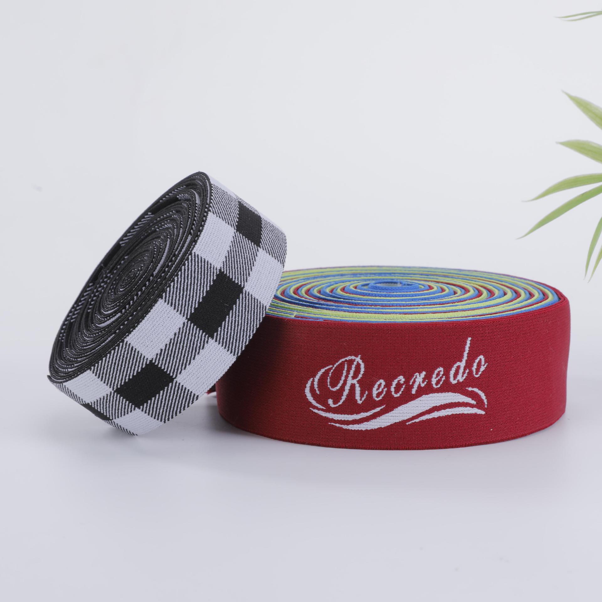 Home clothing elastic band thickened elastic multi-color waistband elastic band polyester printed band