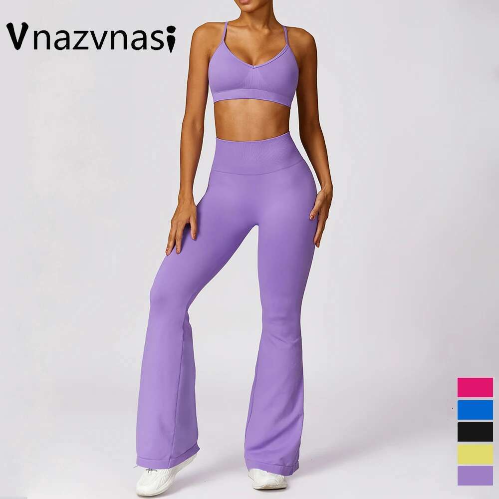 Vnazvnasi Women Pants Sets Women's Two Pieces Set Gym Yoga Clothes Sportswear Sport Outfit For Woman Woman