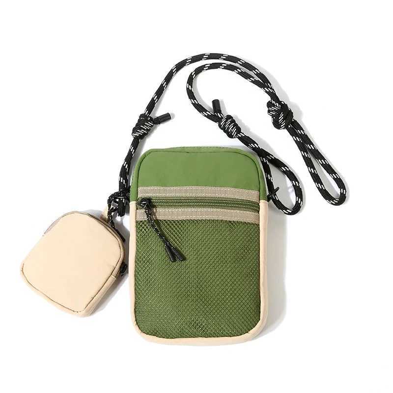 2025 New Product Oxford Textile Zipper Simple Shoulder Bag Trendy Solid Color Casual Vertical Small Square Crossbody BagXJ250108