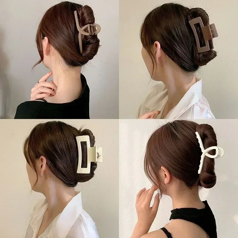 Korean Fashion Hair Claw Clip Set for Women Big Headwear for Girls Various Styles Shark Clips Clamp Accessories 250103