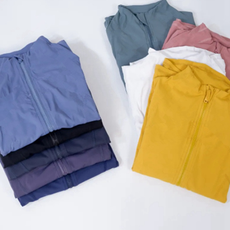 Women Yoga Jacket Clothes Top Slim Yoga Running Fitness Zipper Stand Collar Slim Fit Long Sleeve Sports Training Quick Dry Jacket