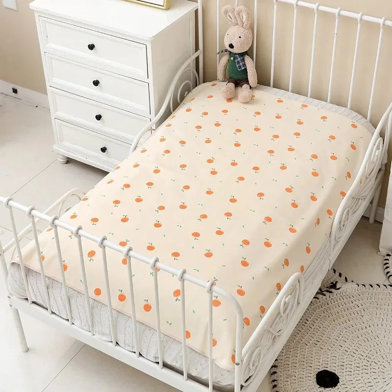 120*90CM Crib Sheet Waterproof Baby Urine Mat Cotton Reusable Infant Change Diaper Pad Cover Washable born Bed Nappy Mattress 250109