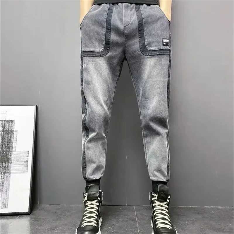 Spring and autumn mens ultra-thin fit mens casual jeans Hombre fashion harem pants street mens jeans Trouser M250109