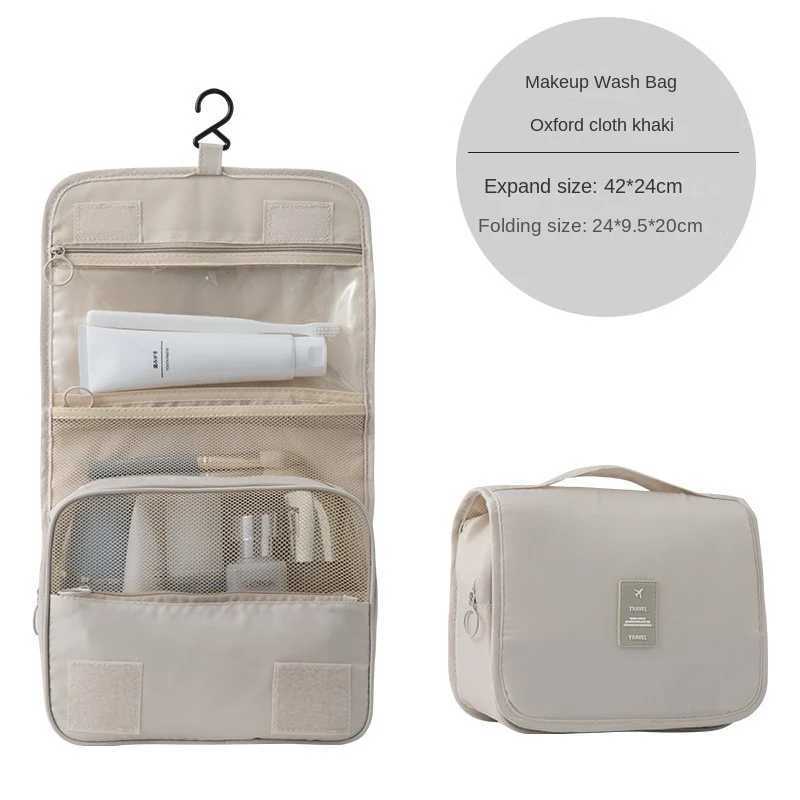 Toilet bag hanging portable large capacity Oxford cloth toilet bag folding travel convenient cosmetic storage bag new W250109