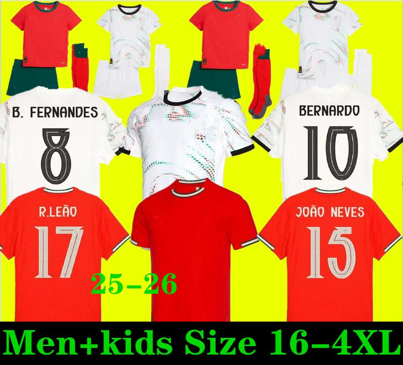 2025 Portuguesa portugal soccer Jerseys Ronaldo men kids kit FANS player version 25 26 CR7 DANILO Football shiirts BRUNO FERNANDES JOAO FELIX RUBEN RAFA LEAO 1111
