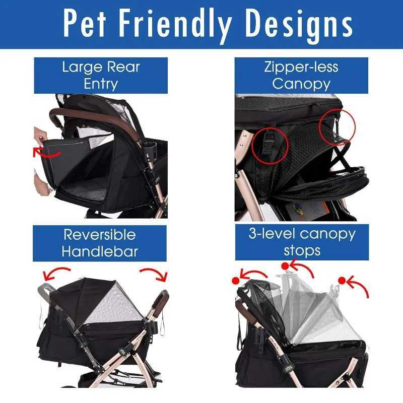 Advanced heavy-duty Du DogCat handcart travel cart company no zipper entrance pump no rubber tires small and medium-sized pets W250109