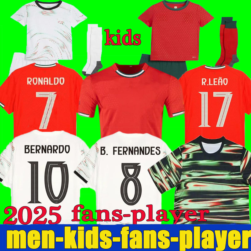 3XL 4XL 2025 RONALDO Portugal jersey 25 26 JOAO FELIX Soccer Jerseys Portuguese football shirt BERNARDO BRUNO FERNANDES camisa futebol men kids kits equipment