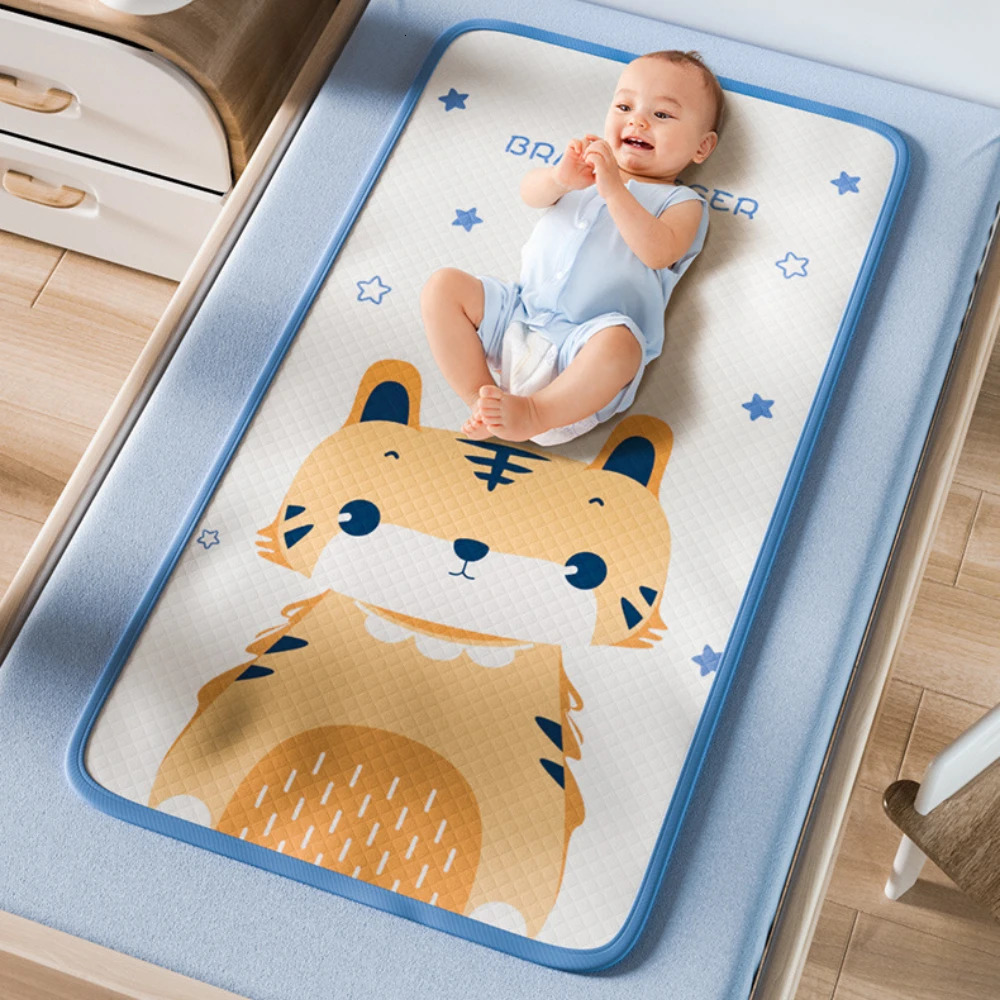 Washable Mattress Urine Mat for Baby Toddlers Cute Cartoon Bed Protector Diaper Bedding Urine Pads Breathable Menstrual Pad 250109