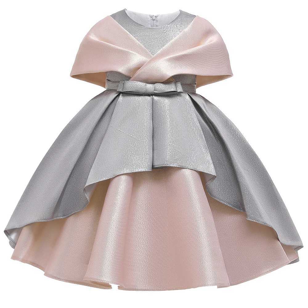 2 Ways Wear Elegant Kids Bridesmaid Dress Flower Girl Par Dresses For Girls Wedding Ball Gown Children Birthday Princess DressXJ250108