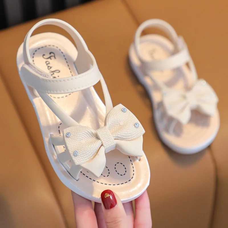 Girls Sandals 2023 Summer New Zhongda Childrens Soft Bottom Princess Breathable Childrens Beach Sandals 2-10 Years Old W250108