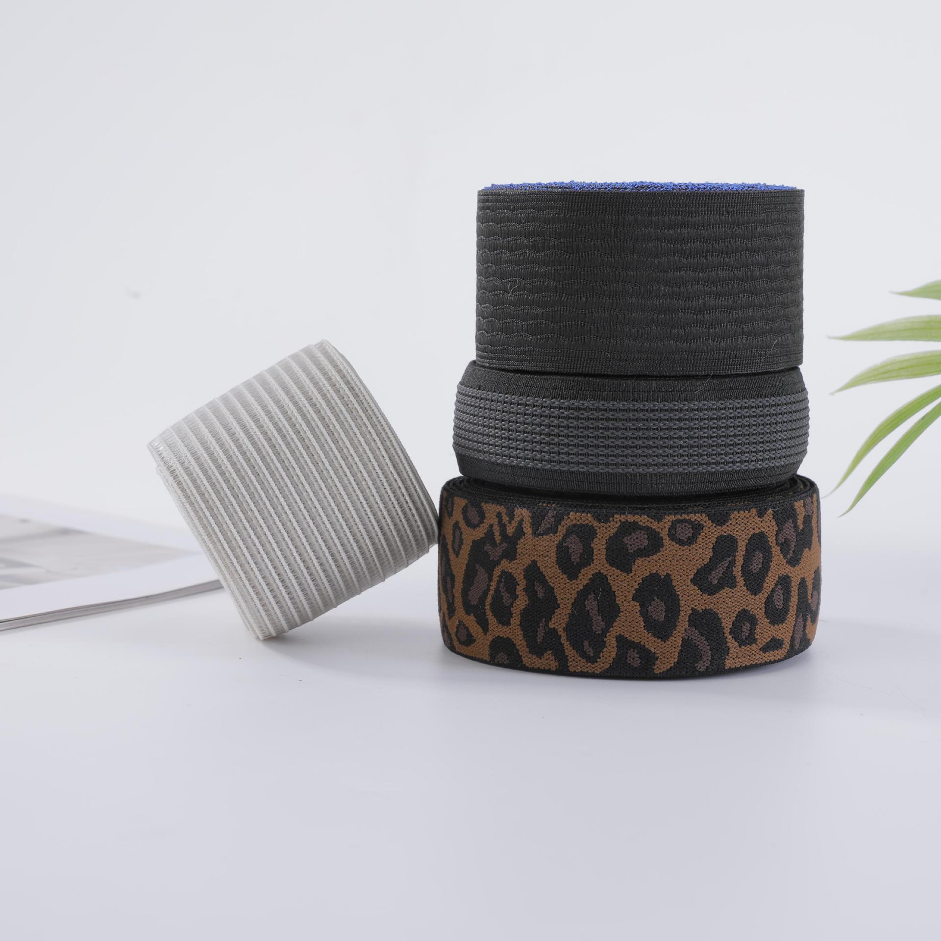 Soft high elasticity breathable ultra-thin fish silk loose and tight strap skin friendly elastic band high elasticity band printed elastic band