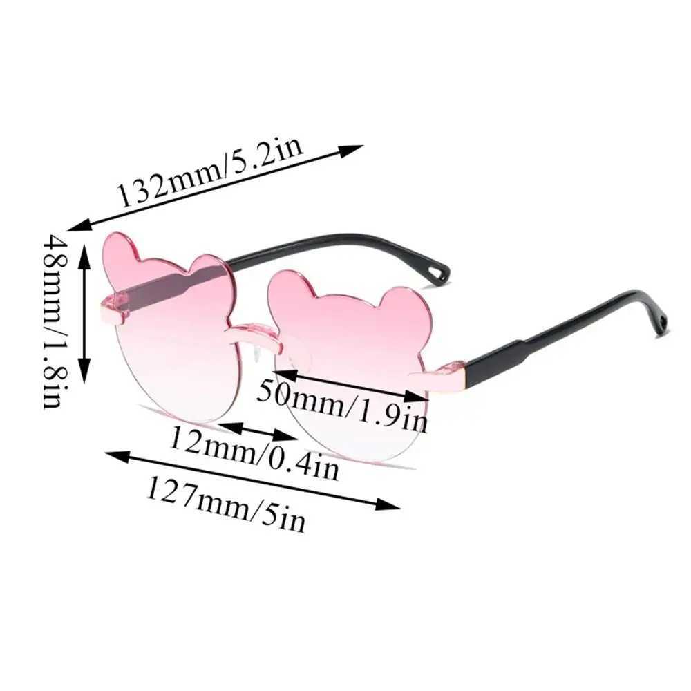 New Childrens Sunglasses Bear Sunglasses Boys and Girls Childrens Borderless Sunglasses UV375 Sunglasses Outdoor Anti Glare Glasses W250109
