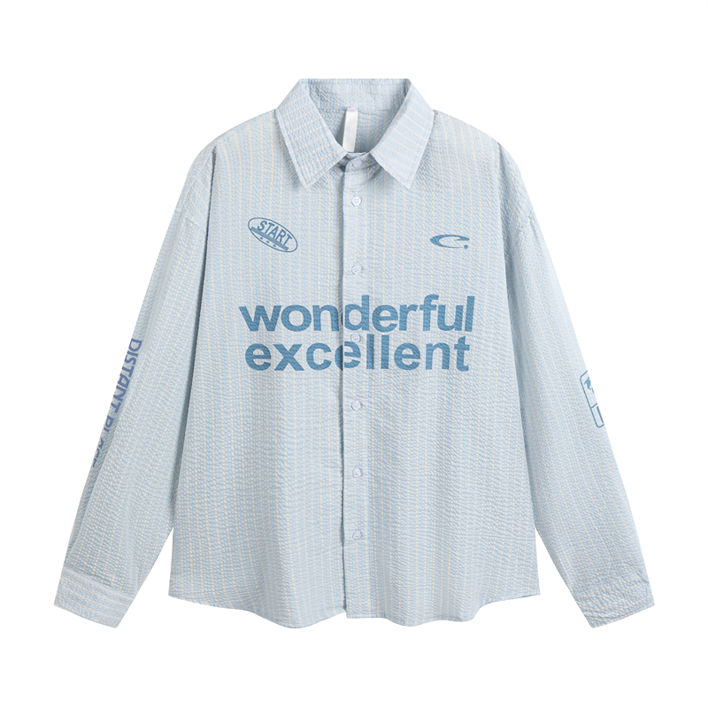 Pretty and Elegant Women's Long Sleeve Blouses Deals Striped Big Letter Stylish Women's Shirts Womens Tops and Blouses for Lady