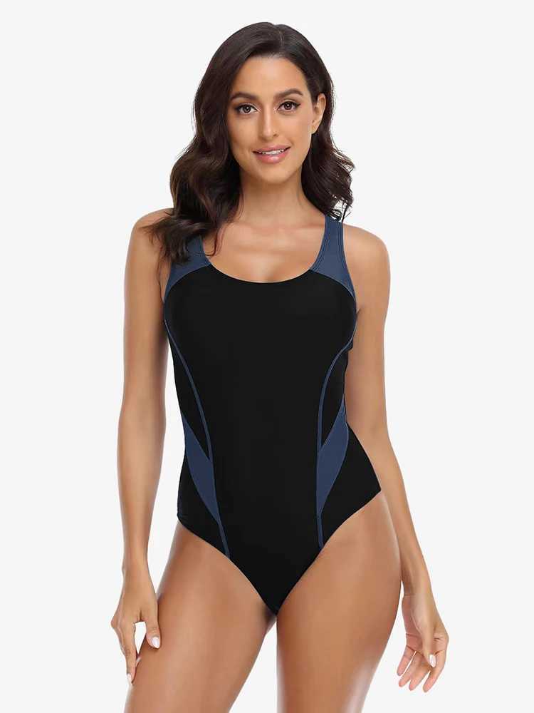 Riseado One Piece Swimsuit Woman Sports Swimwear Women Rashguard Summer Beachwear New Swimming Suit Raceack Bathing SuitsXJ240108