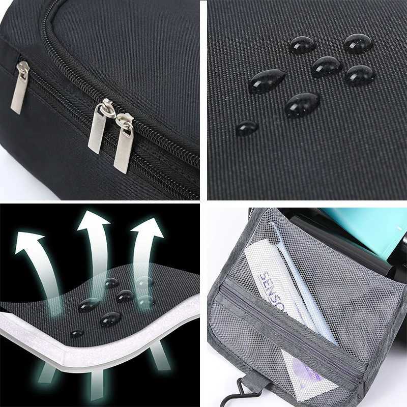 FUDEAM Polyester Mens Business Portable Storage Bag Toilet Organizer Womens Travel Cosmetics Bag Hanging Waterproof Washing Bag W250109