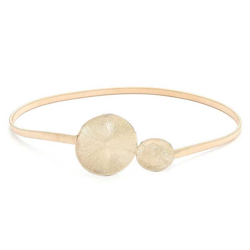 ZLY 2022 New Fashion Belt Womens Luxury Gold Foil Elastic Decorative Dress Summer Waist Girls Versatile Flower Belt W250109