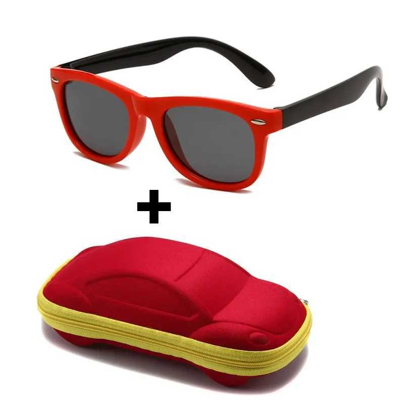 Baby silicone sunglasses with glasses box for boys and girls outdoor goggles AC lenses safety glasses and childrens gift box W250109