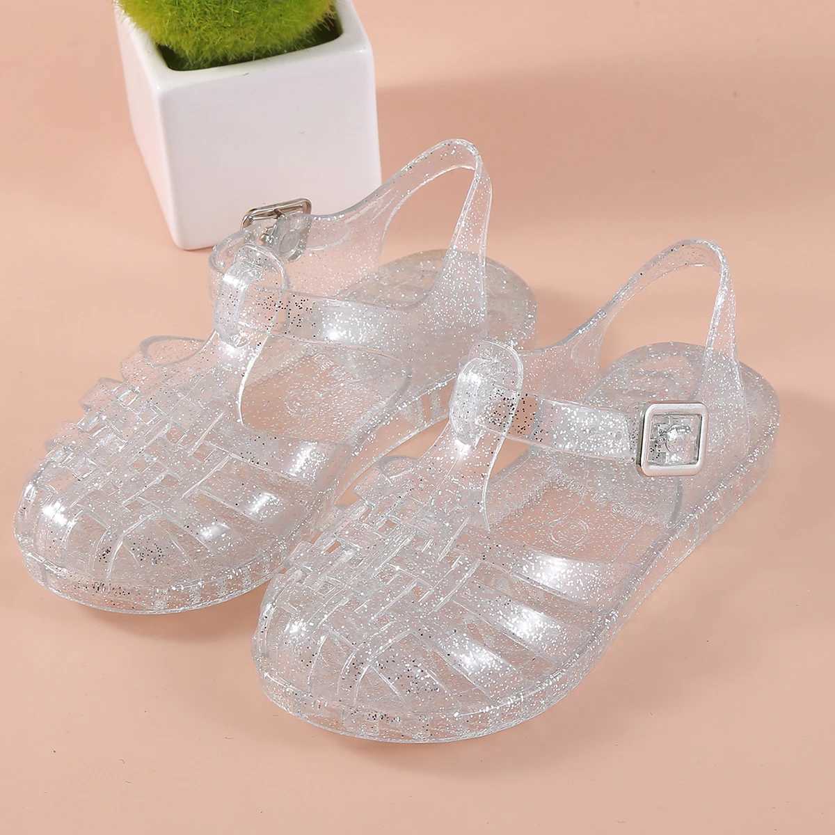 Childrens sandals jelly shoes PVC princess shoes summer girls sandals low cut Roman sandals non slip soft sole W250108