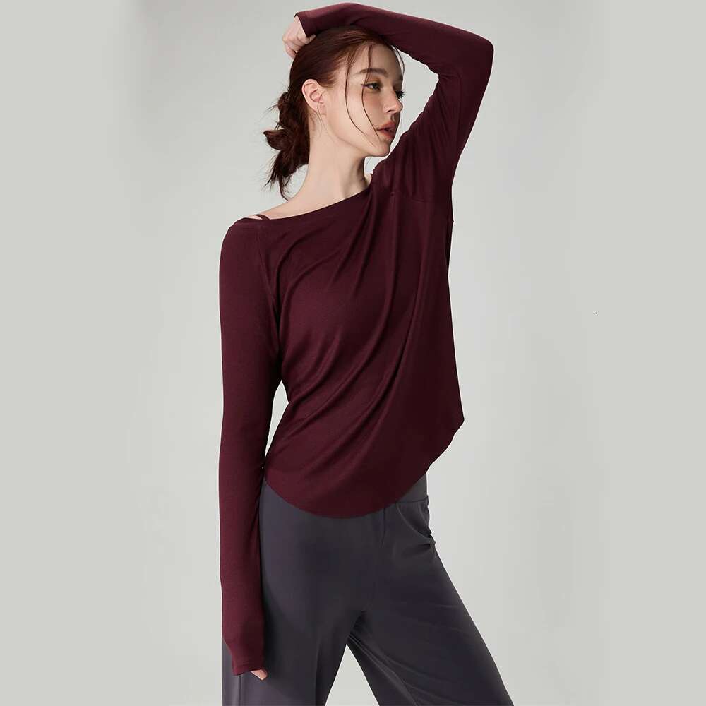 Vnazi 2024 Autumn Design Seamless Long Sleeve Shirt Women Fiess Top High Elastic Fabric Gym Outside Loose Sports Clothes