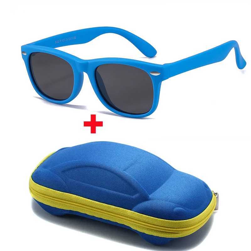 Childrens polarized sunglasses with TPEE rubber flexible frame suitable for boys and girls aged 3-12 100% UV protection W250109