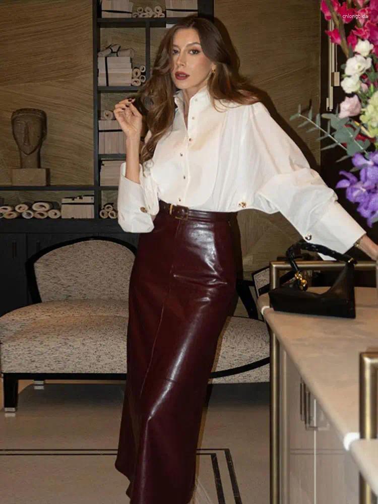 Womens Blouses Oversized Shirts For Women Raglan Sleeve Lapel Single Breasted Tops Female 2025 Spring Lady High Street Outwear