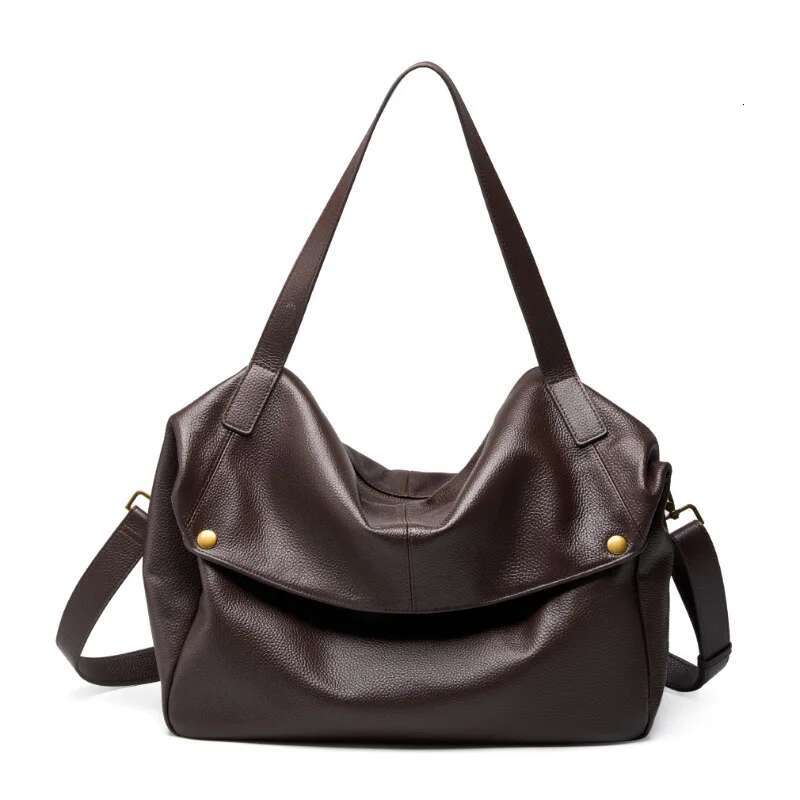 Handbags Soft Leather Shoulder Bags For Women 2025 New First Layer Cowhide Crossbody Designer Purses Slouchy Tote Bag