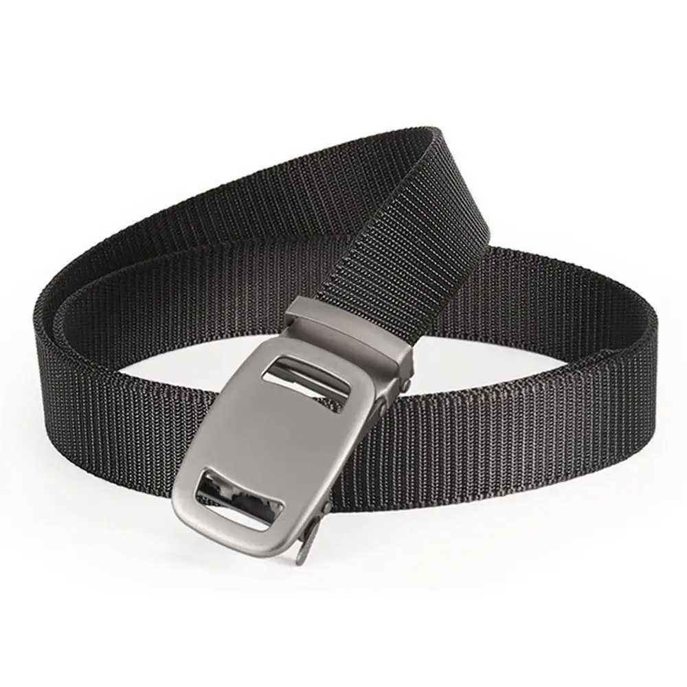 Mens luxury brand high-quality canvas strap mens automatic buckle strap business casual fashionable jeans strap W250109