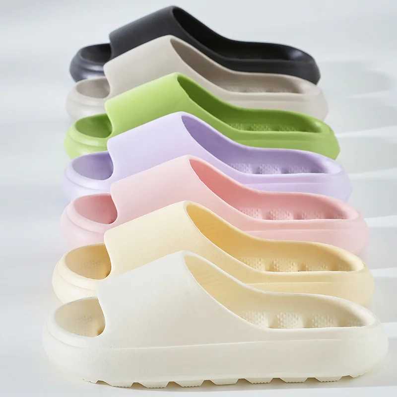 New Arrival Bathroom slippers quick drying shower hollow indoor summer soft EVA shoes anti slip flip cover T250108