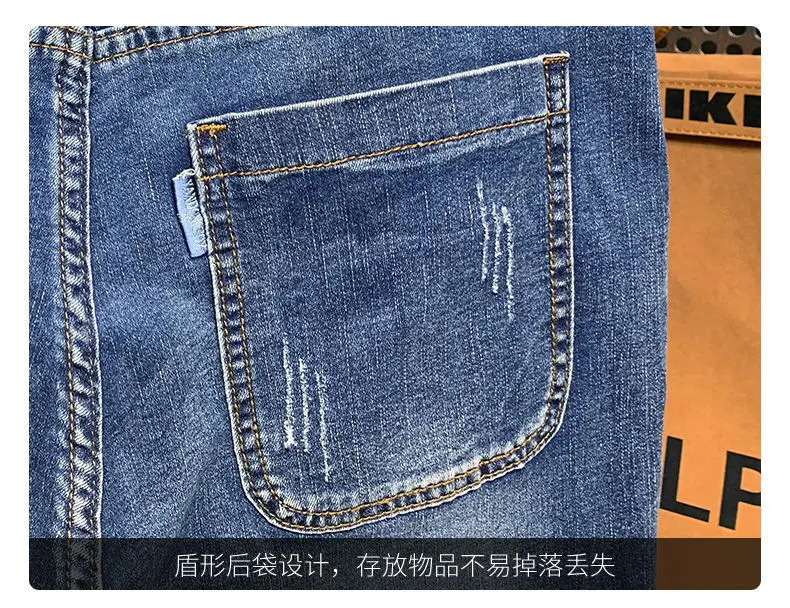 Summer y Clothing Casual Solid Denim Shorts Men Plus Size 44 Loose Knee Length Half Pants ner Mens Jeans 250109