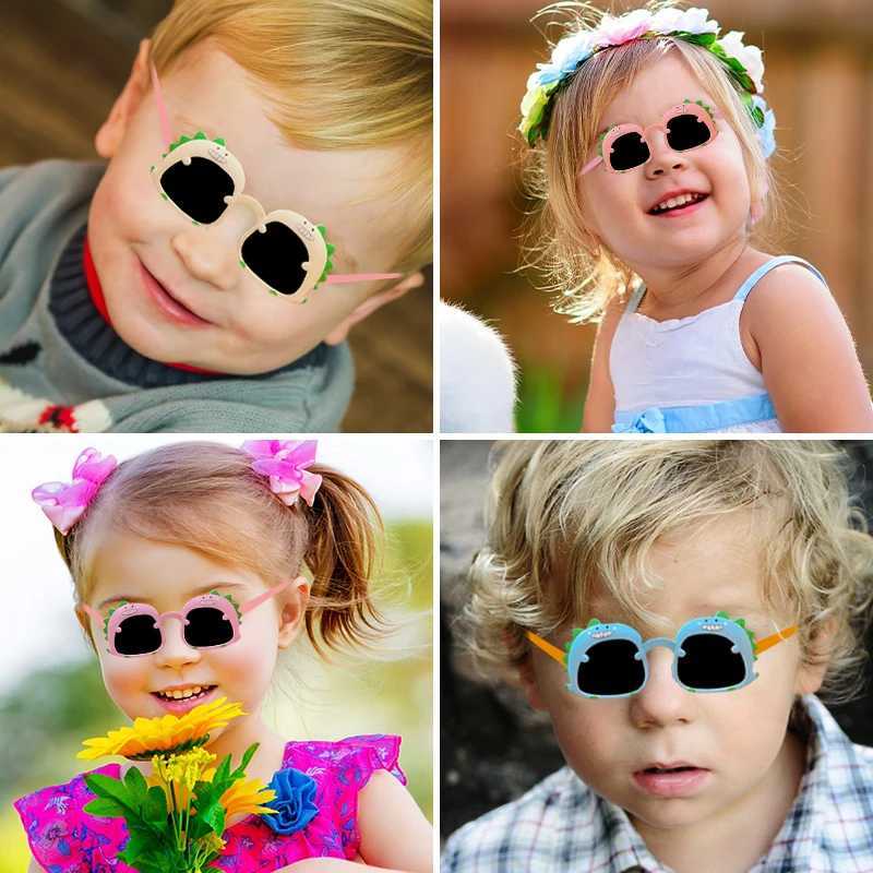Latest Childrens Cute Animal Dinosaur UV400 Sunglasses for Girls and Boys Colorful Outdoor Cute Childrens Protective Sunglasses W250109