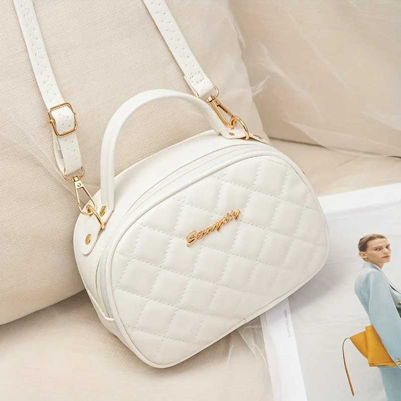 #1026Lingge shell bag simple embroidered shoulder bag handbag cute and fiable womens small shoulder bagXJ250108