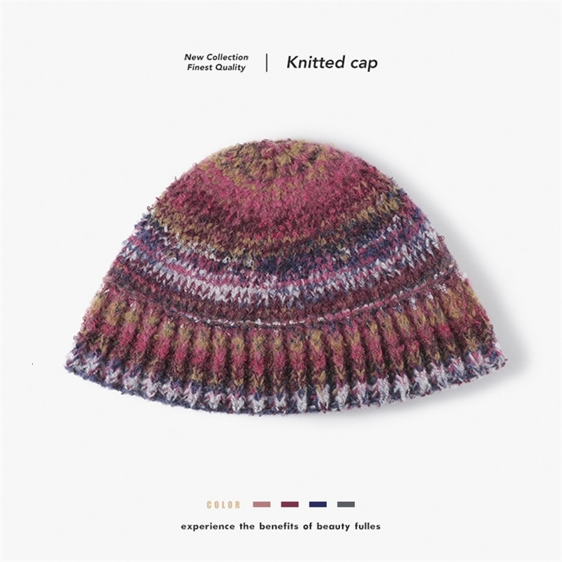 Autumn winter and colorful outdoor activities keep the ladies bucket hat warm camping fashionable fully matched with beanie hats eagle free soft h 241