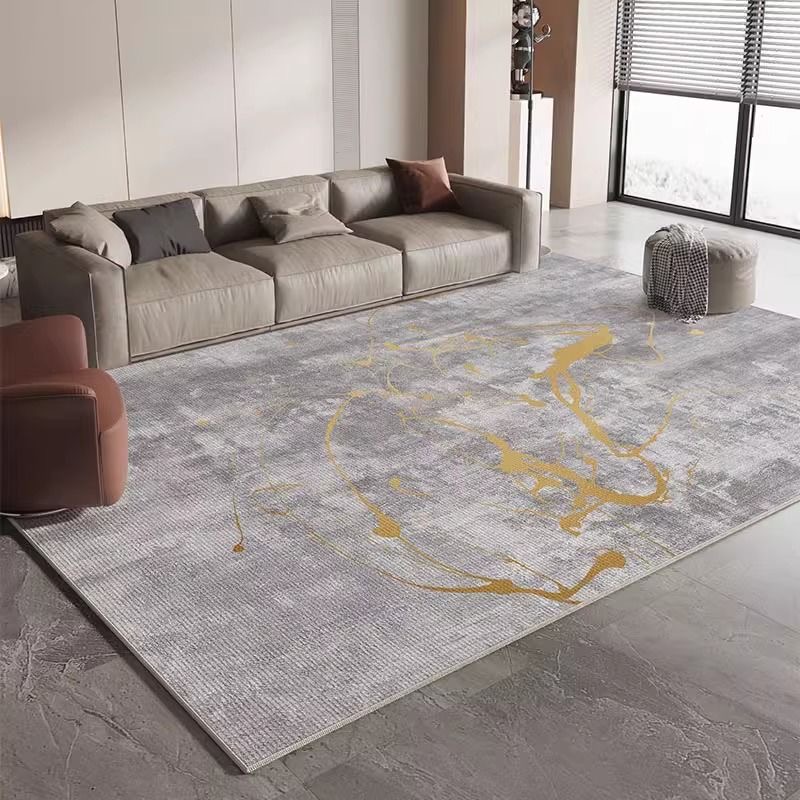 4006-418-57.8-GZX-Beige Striped Minimalist Rug Comfortable Large Area Living Room Rugs Refreshing Bedroom