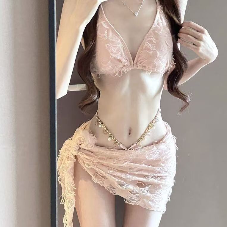 Bikini Women 2025 New Designer Three Piece Set with Beautiful and Sexy Photos, Large and Small Breasts Gathered Together, Hot Spring Beach Swimsuit