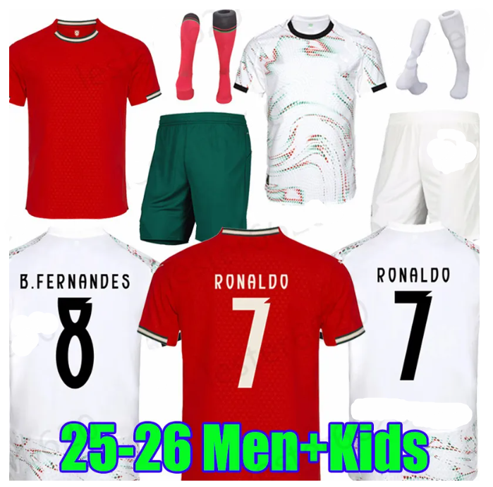 Portugieser Soccer Jerseys RUBEN Portuguese ronaldo football shirts 2025 26 Men Kids kit sets Portugal Child Shirt Kits Player national team Short Sleeve
