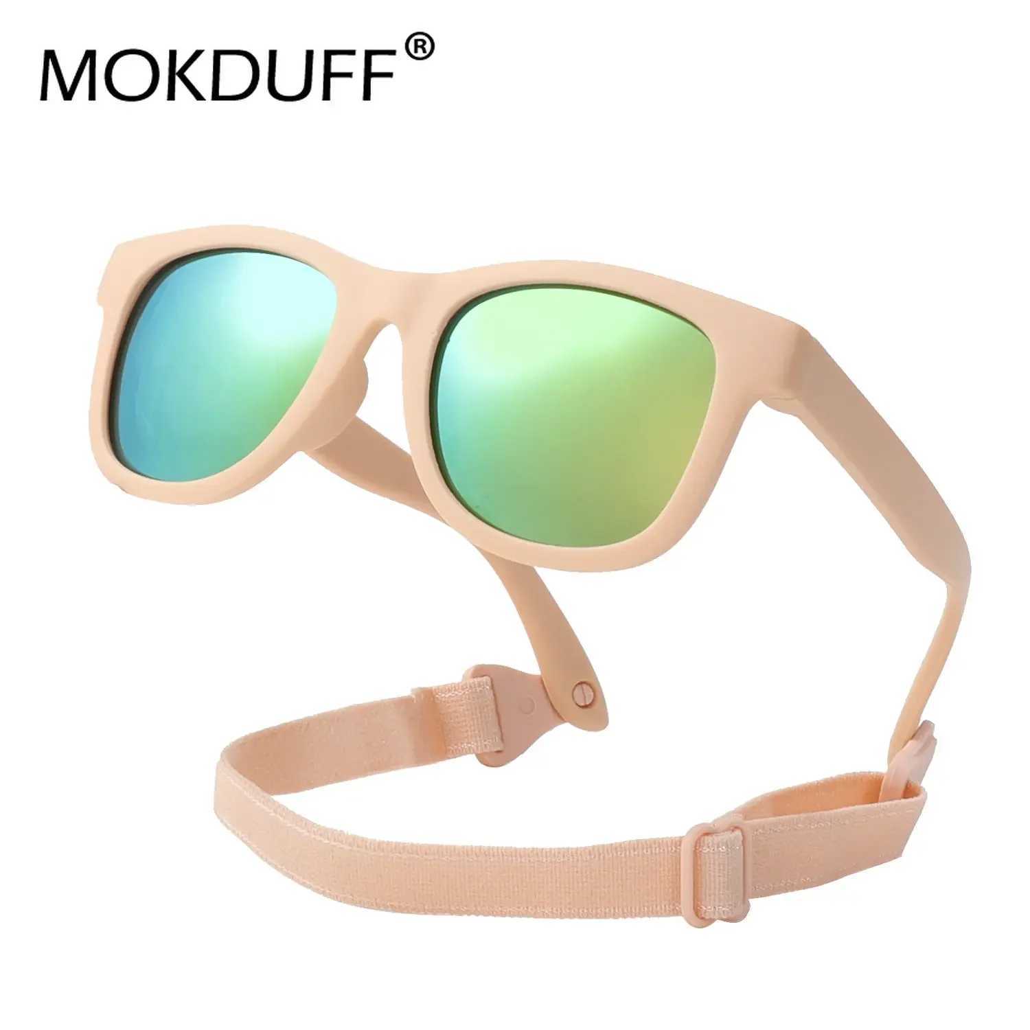 0-2 year baby polarized sunglasses with flexible straps durable square silicone frame UV400 lenses suitable for children W250109